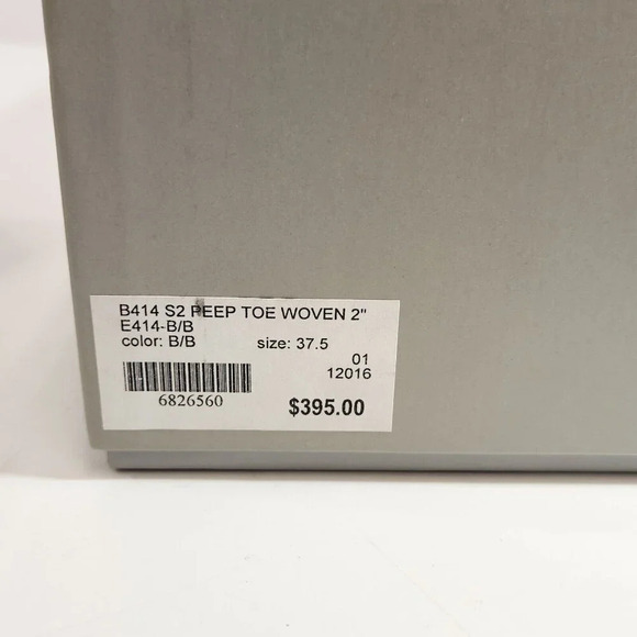 Objects IN Mirror Vero Cuoio Peep Toe Woven 2" Heel Shoes Womens 37.5 Brown - Picture 12 of 13